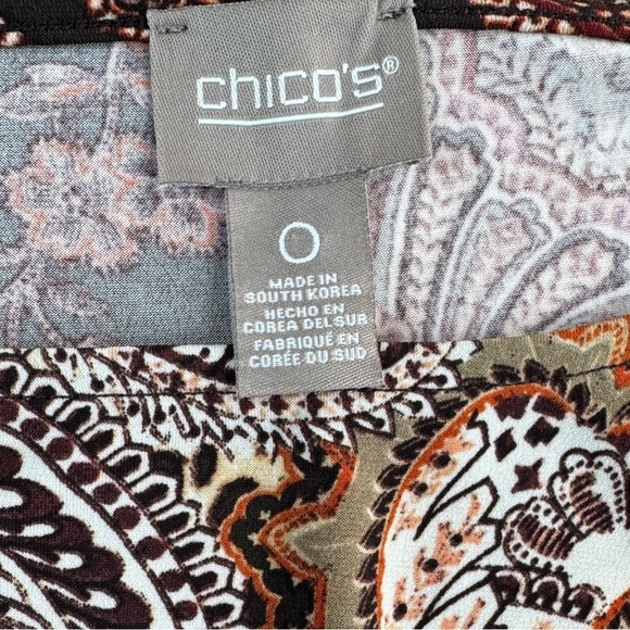 Chico’s Paisley Long Sleeve Maxi Dress Size Chicos 0 US 4 Small - Picture 6 of 13